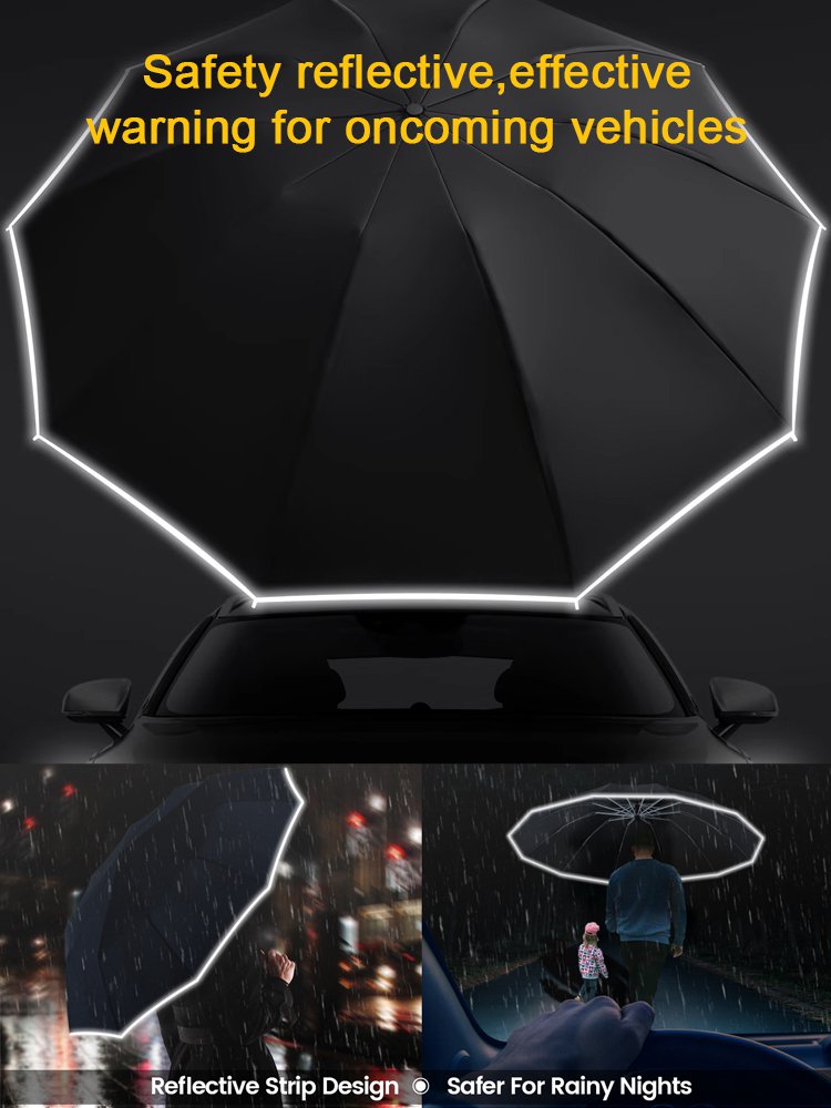 Large Windproof Automatic Storm Umbrella