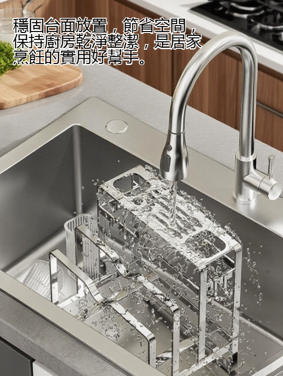 菜板與刀具整齊收納示意圖