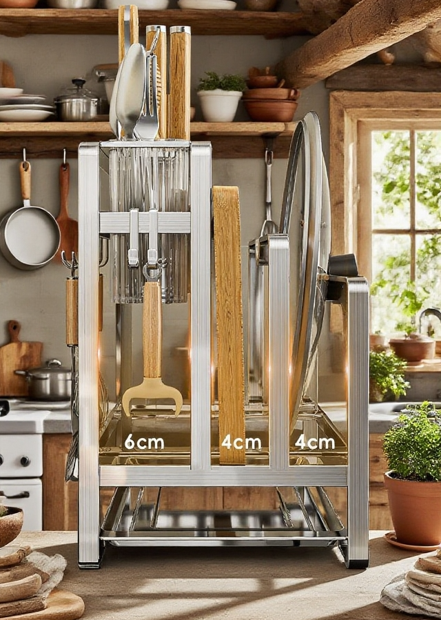 省空間設計的菜板刀具收納架