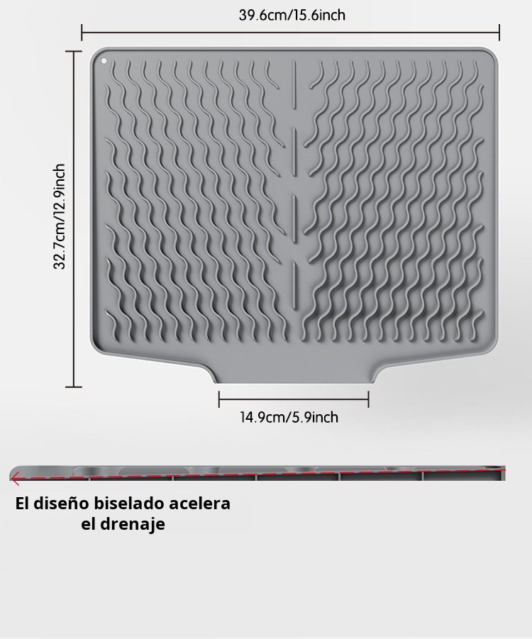 Almohadilla organizadora de platos antideslizante