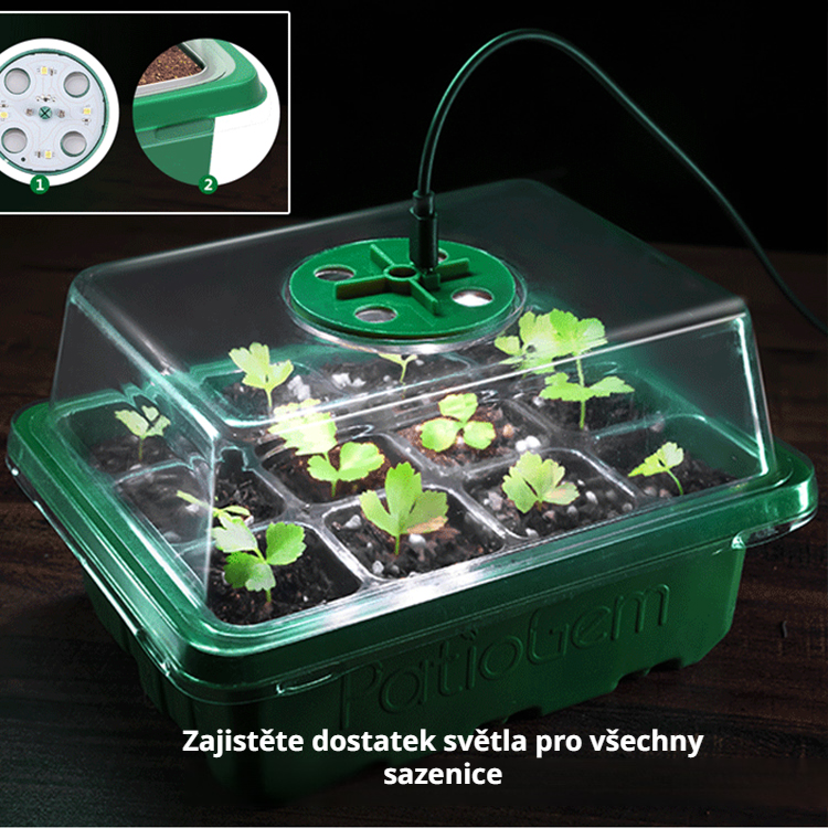 Květináč na sazenice s osvětlením