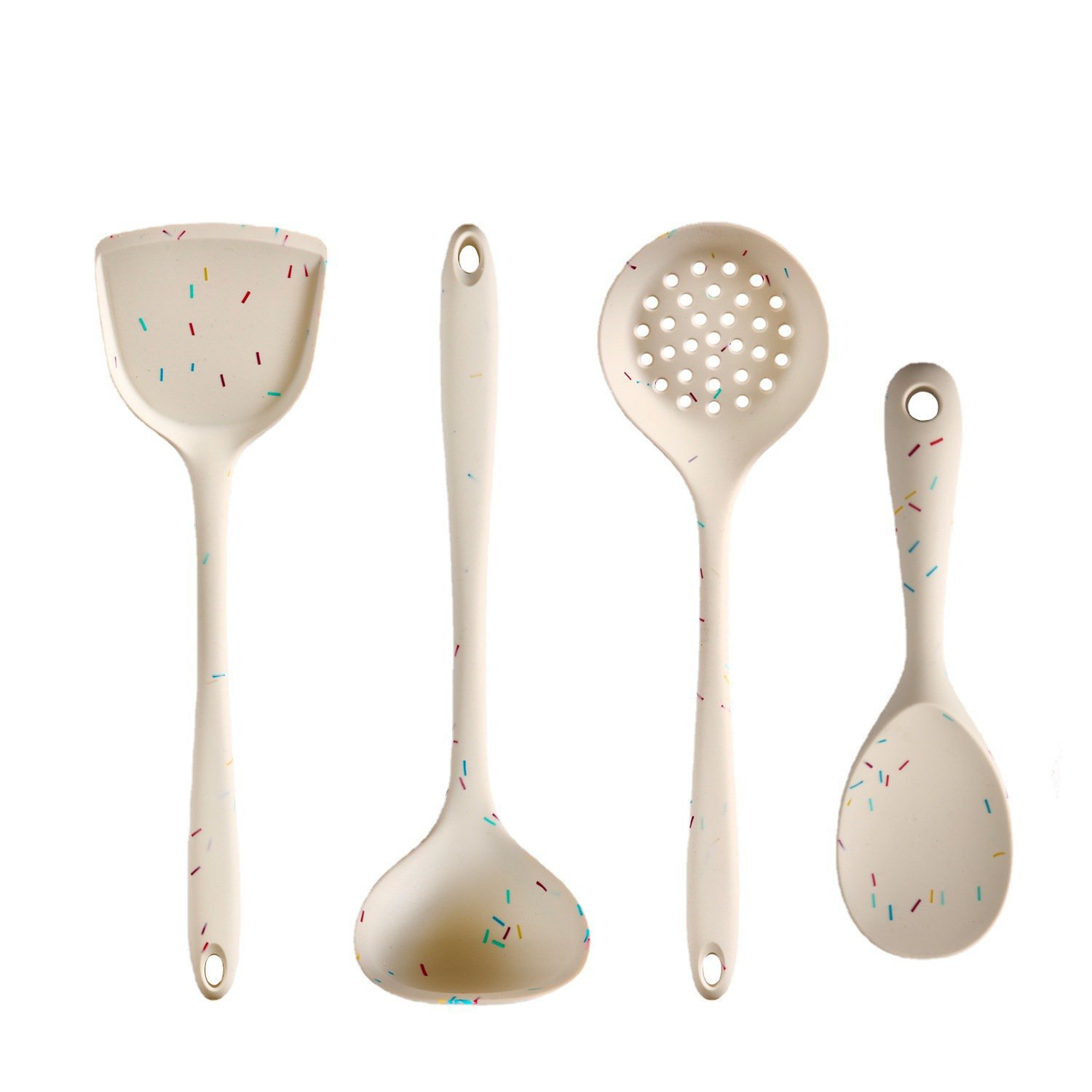 Sedmidílná sada barevného silikonového kuchyňského nádobí