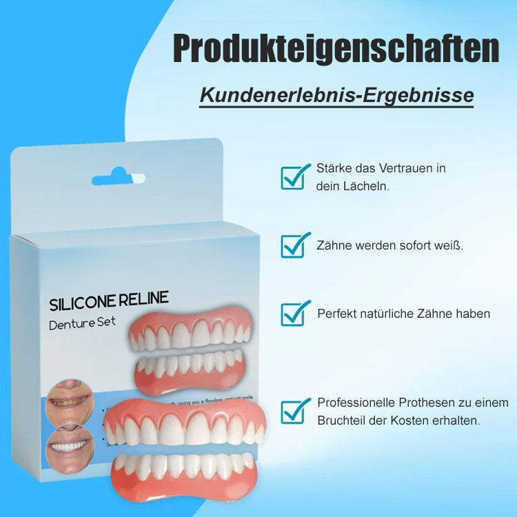 Zahnprothesenset mit Silikonauskleidung