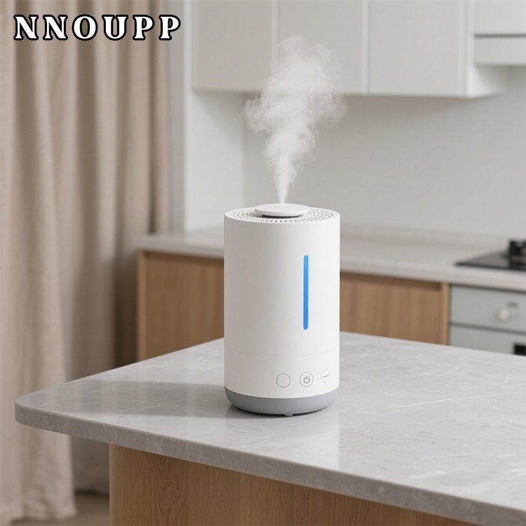 Luftbefeuchter mit Wassernebel-Funktion in Aktion