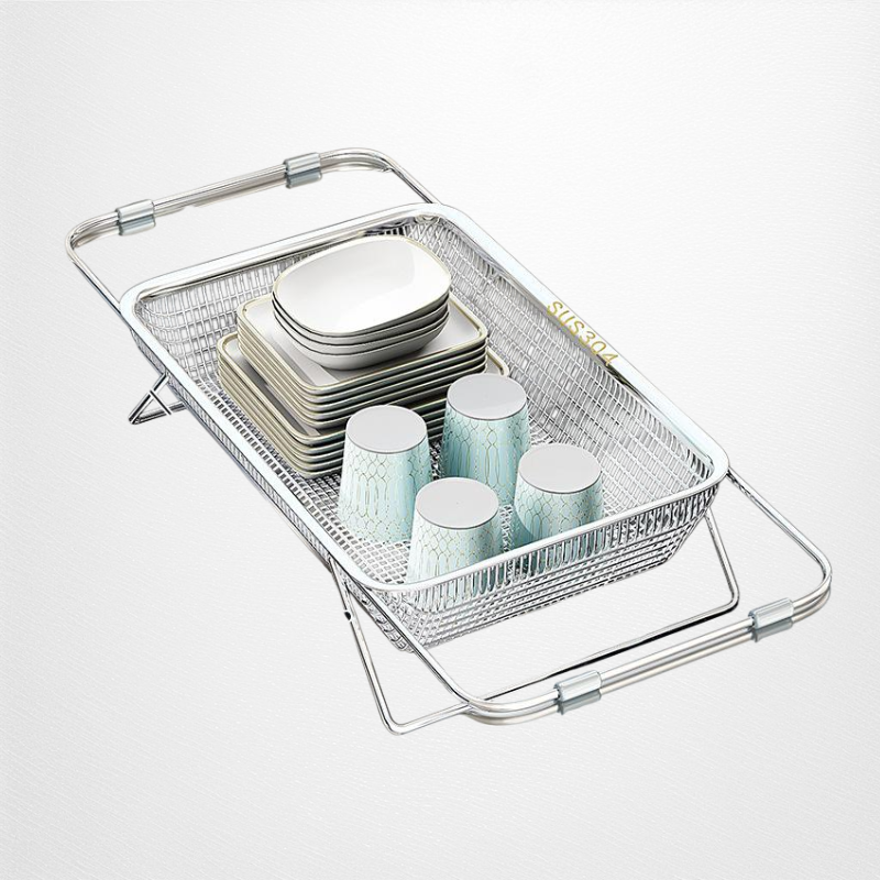 ตะกร้าระบายน้ำอ่างล้างจานสแตนเลส