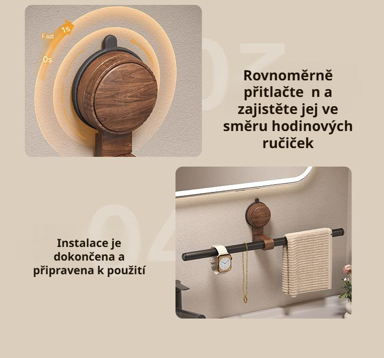 Stylový koupelnový doplněk z ořechového dřeva