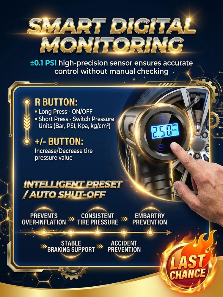 Ultra-fast wireless air pump anytime, anywhere
