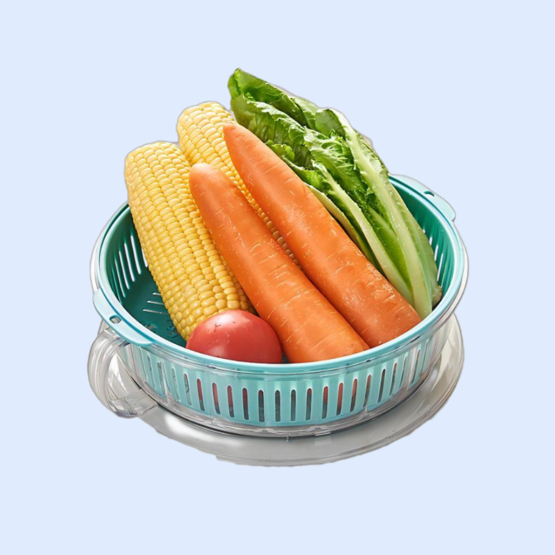 이중 물빠짐 바구니 다기능 채소 덮개