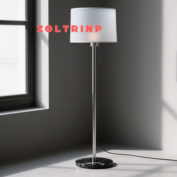 Wohnzimmer mit dekorativer Stehlampe