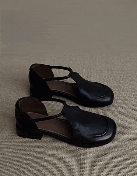 옆트임 청키힐  빈티지 샌들