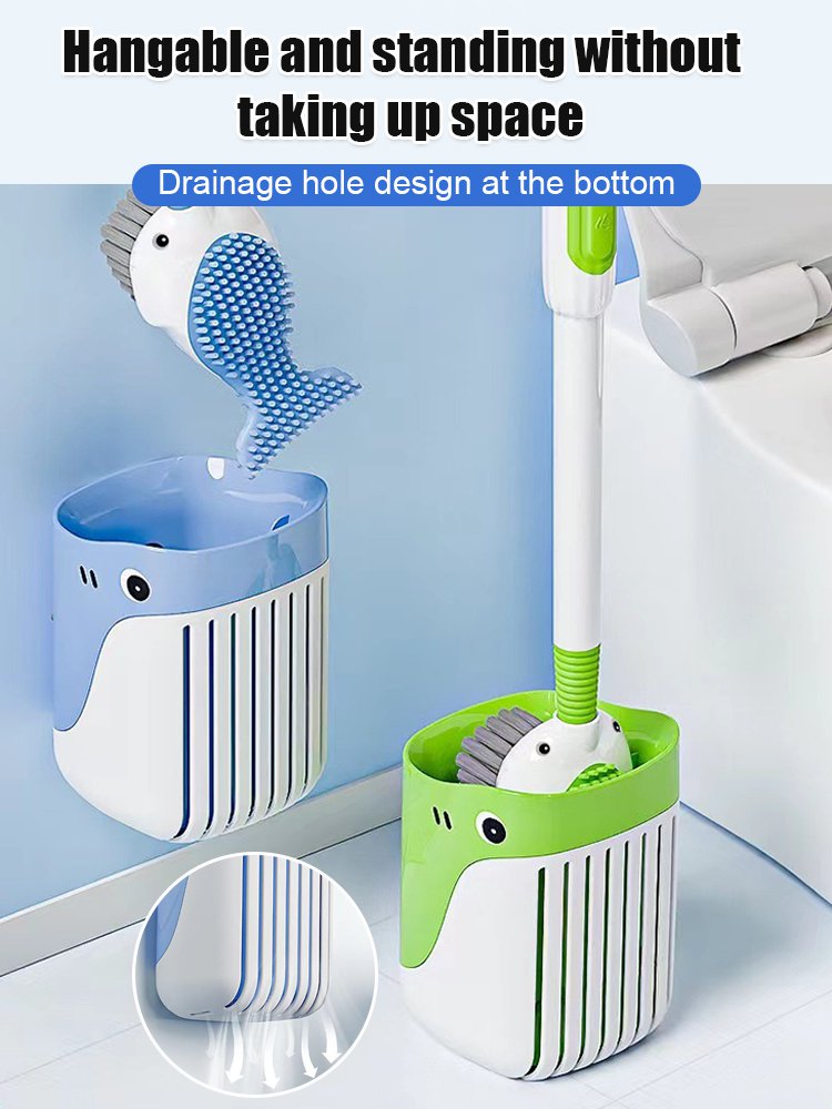 Suction Cup Liquid-Adding Toilet Brush