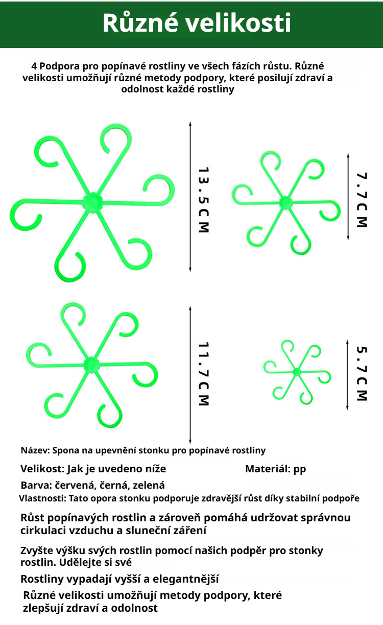 Praktická zahradní svorka na stonky květin