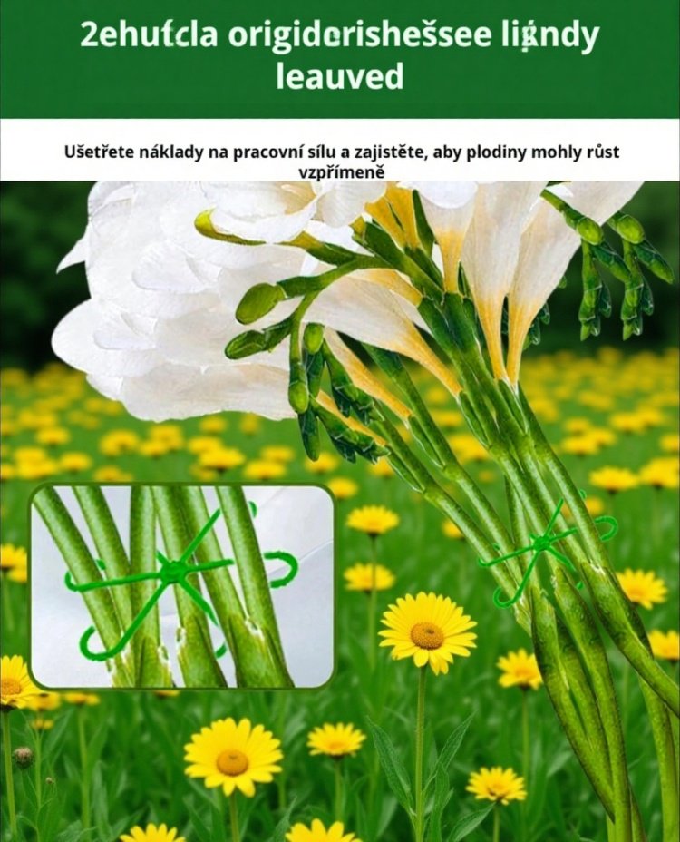 Detail skládací svorky na stonky pro popínavé rostliny