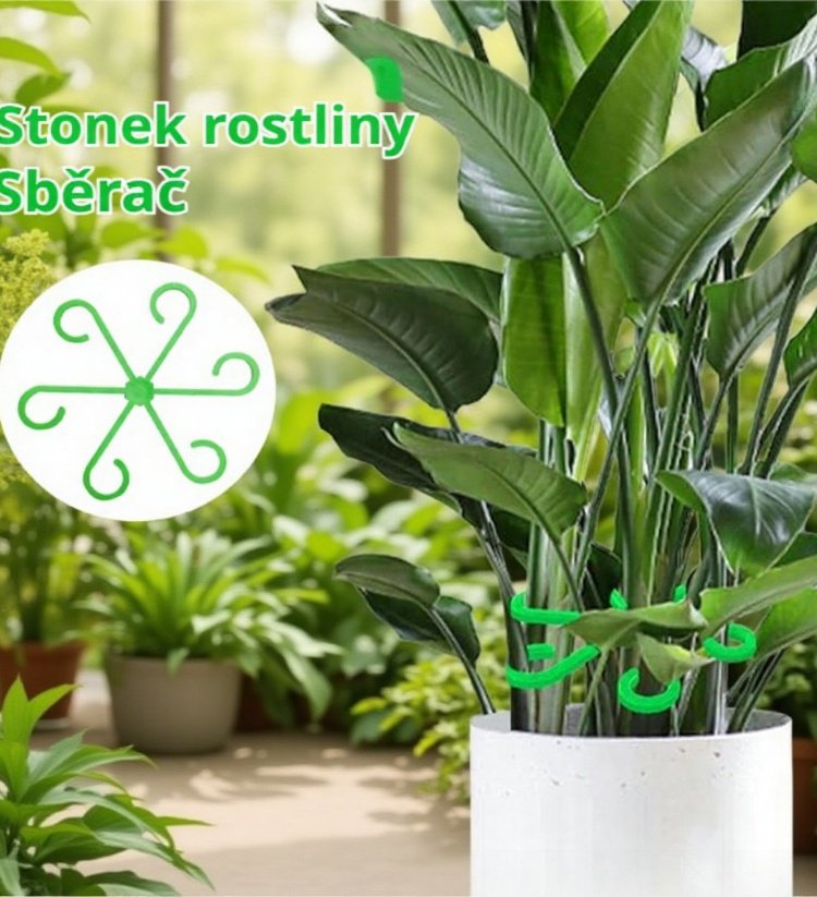 Skládací svorka na stonky popínavých rostlin v zahradě