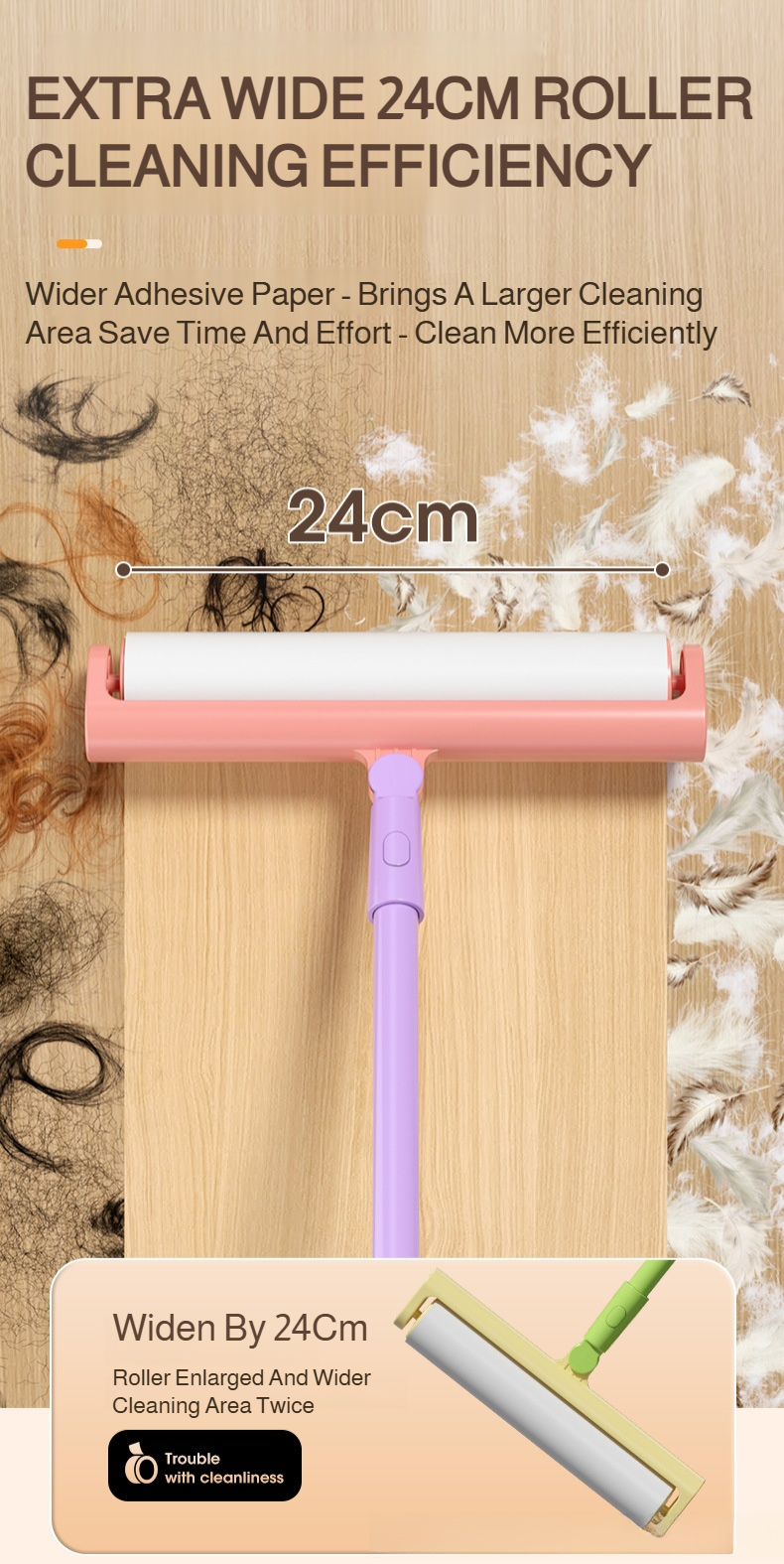 Utilisation facile du rouleau anti-peluches sur canapé