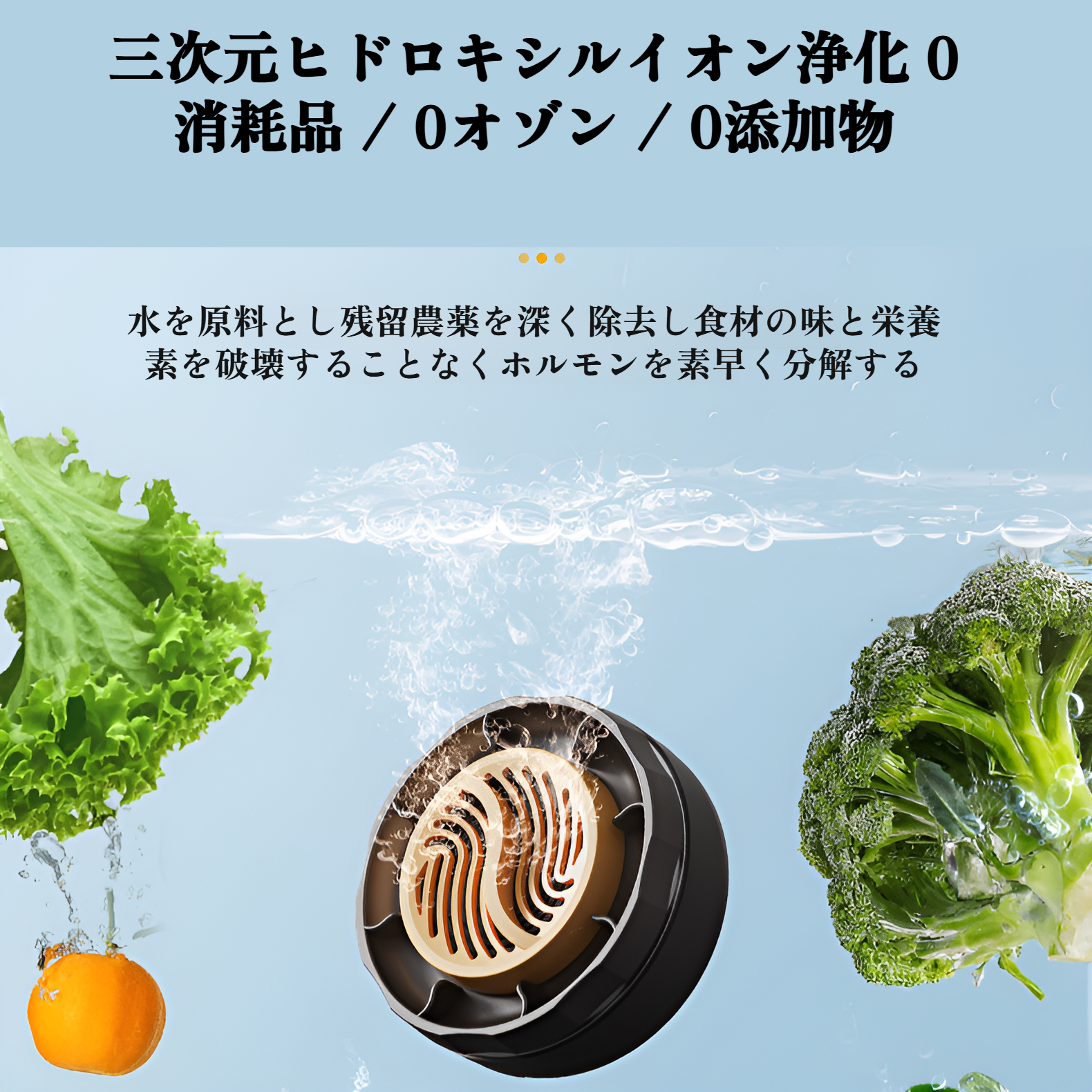 簡単操作が特徴の家庭用食品洗浄機