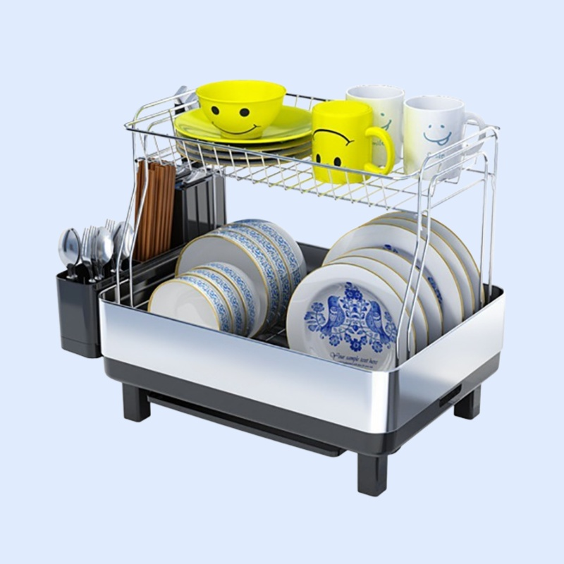  ステンレス製キッチン収納ラック・食器乾燥バスケット