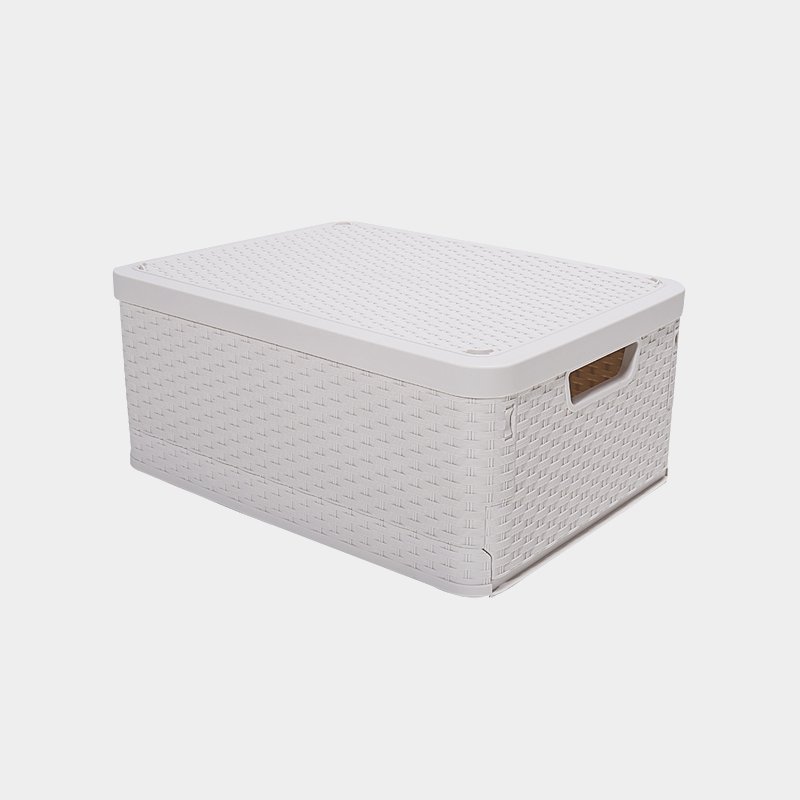 Rattan-style Folding Storage Bin