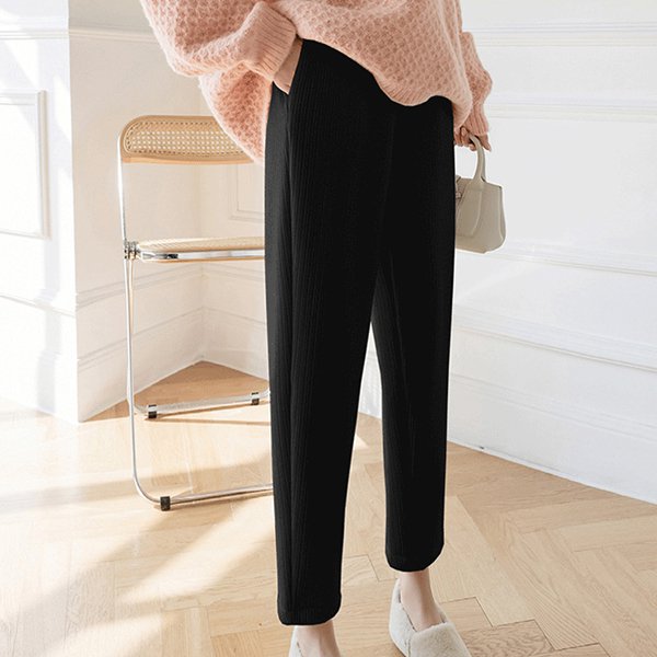 厚手レディーステーパードパンツ