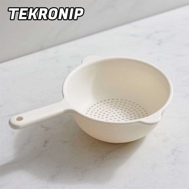 長柄米水切りかご