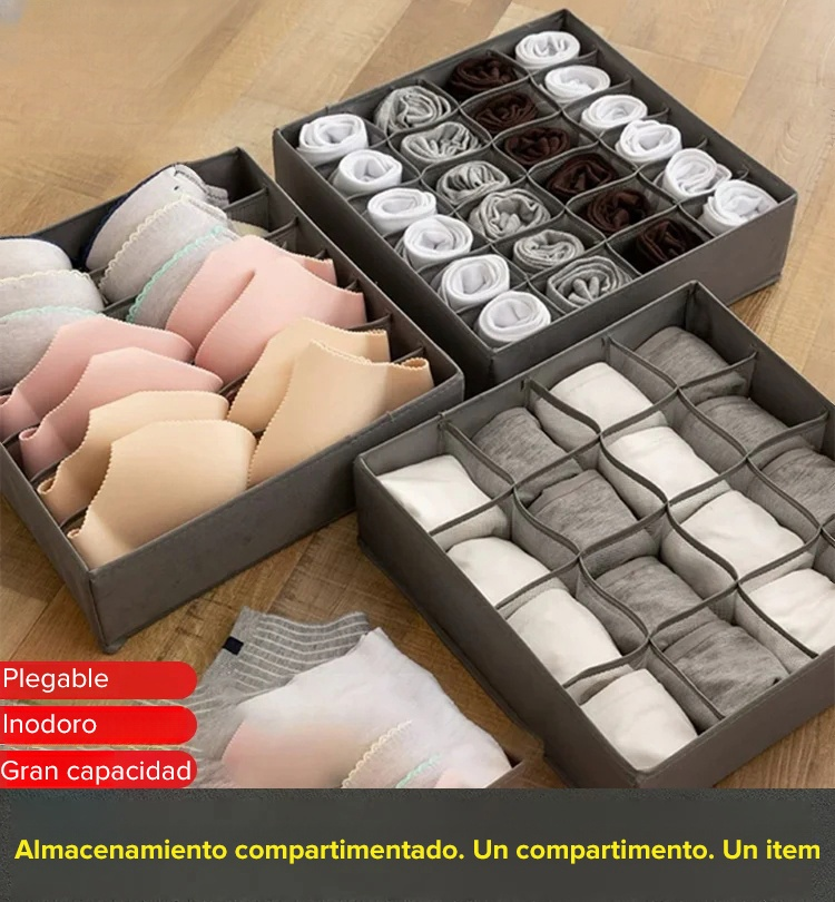 Caja de almacenamiento de ropa interior plegable
