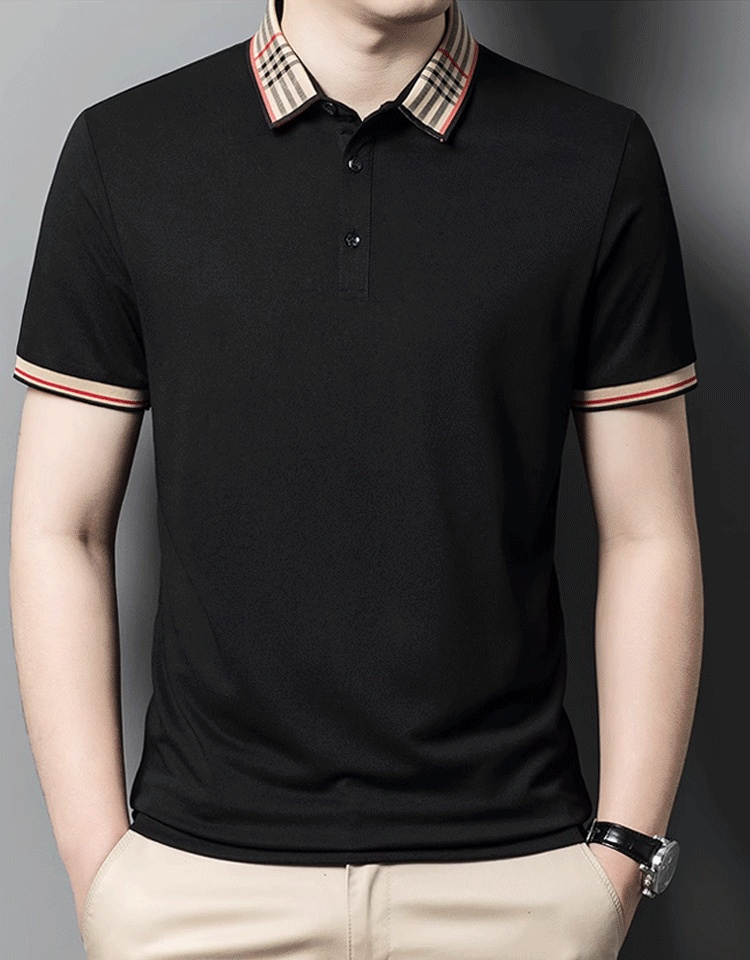 비즈니스 고급스러운 카라 반팔 티셔츠