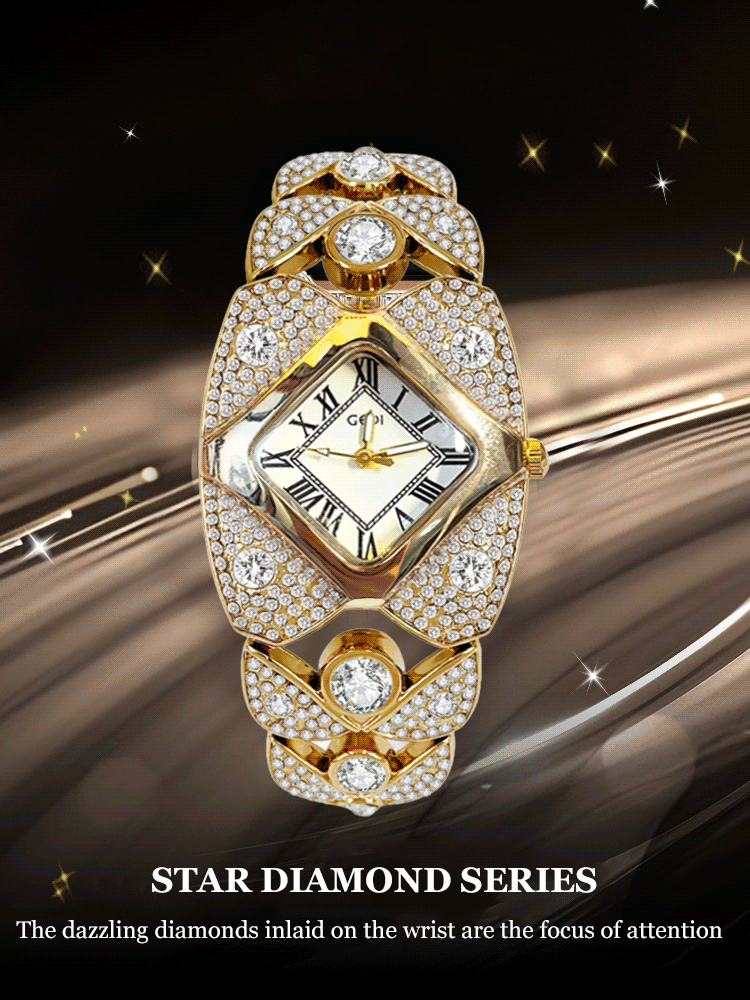 Luxury full diamond ladies quartz watch