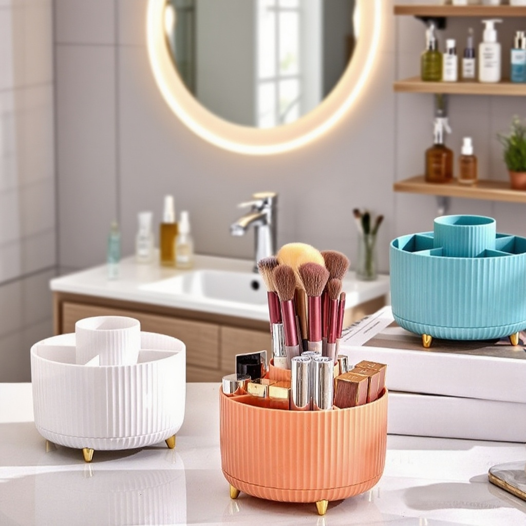 회전 테이블 브러쉬 수납통