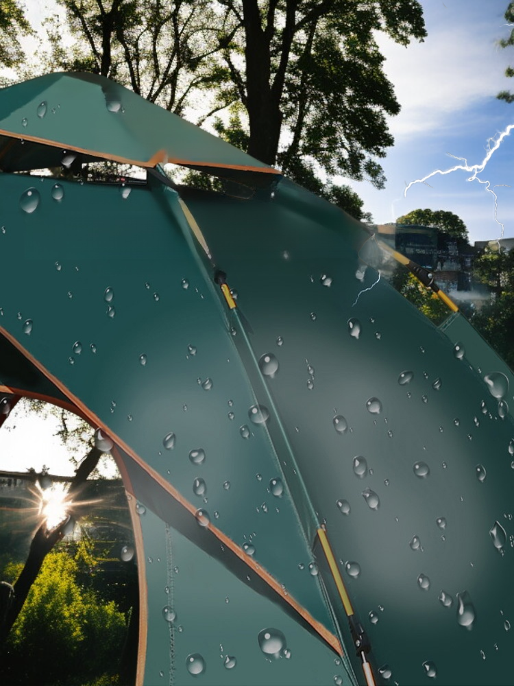 야외 캠핑 텐트 두꺼운 장비 전자동 접이식 텐트 비막이 세트 팝업 캠핑 텐트