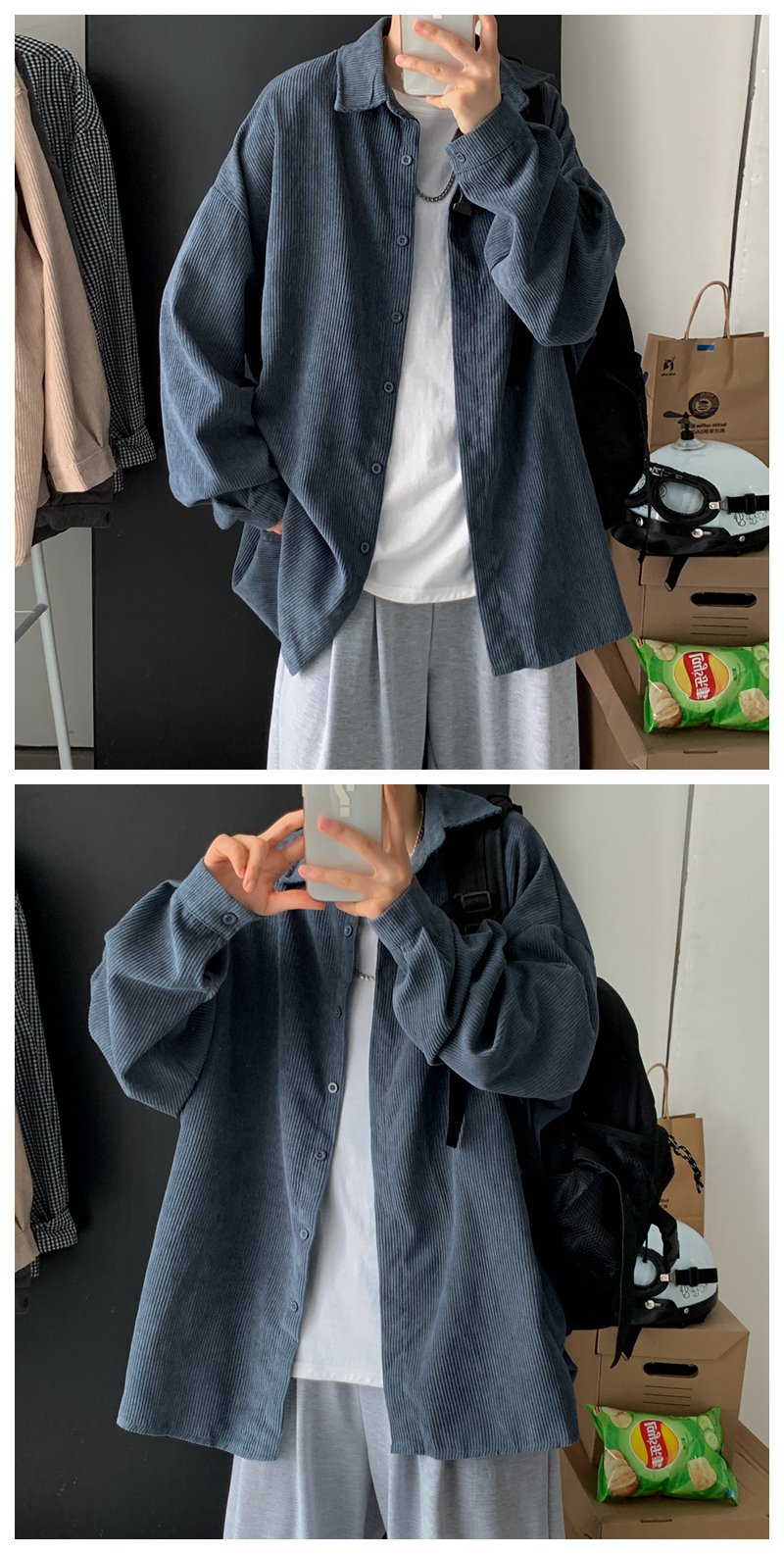 個性的なコーデュロイ素材の質感アップ画像