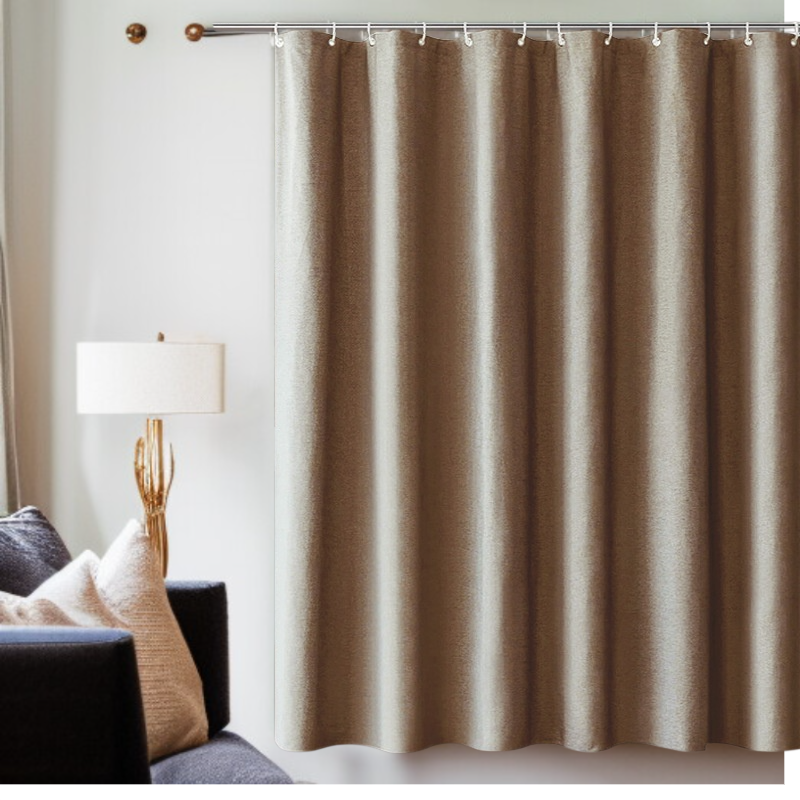 Imitation linen thick curtains