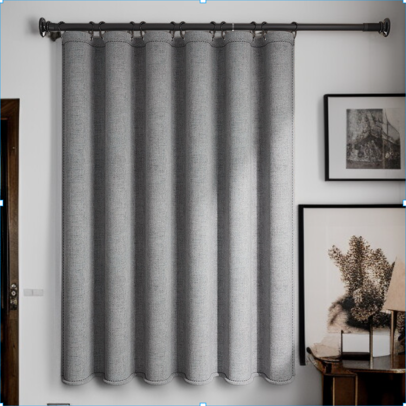 Imitation linen thick curtains