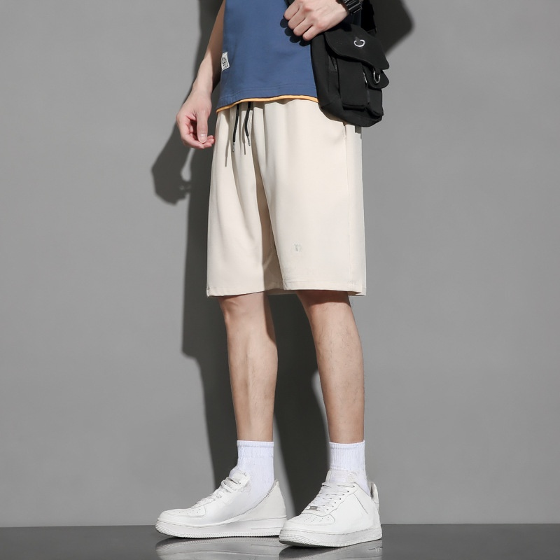 여름 스포츠 속건 아이스 반바지 학생 겉옷 와이드 5부 팬츠 러닝 반바지