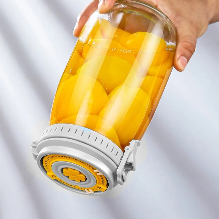 자동 배기 밀폐 유리 수납 캔