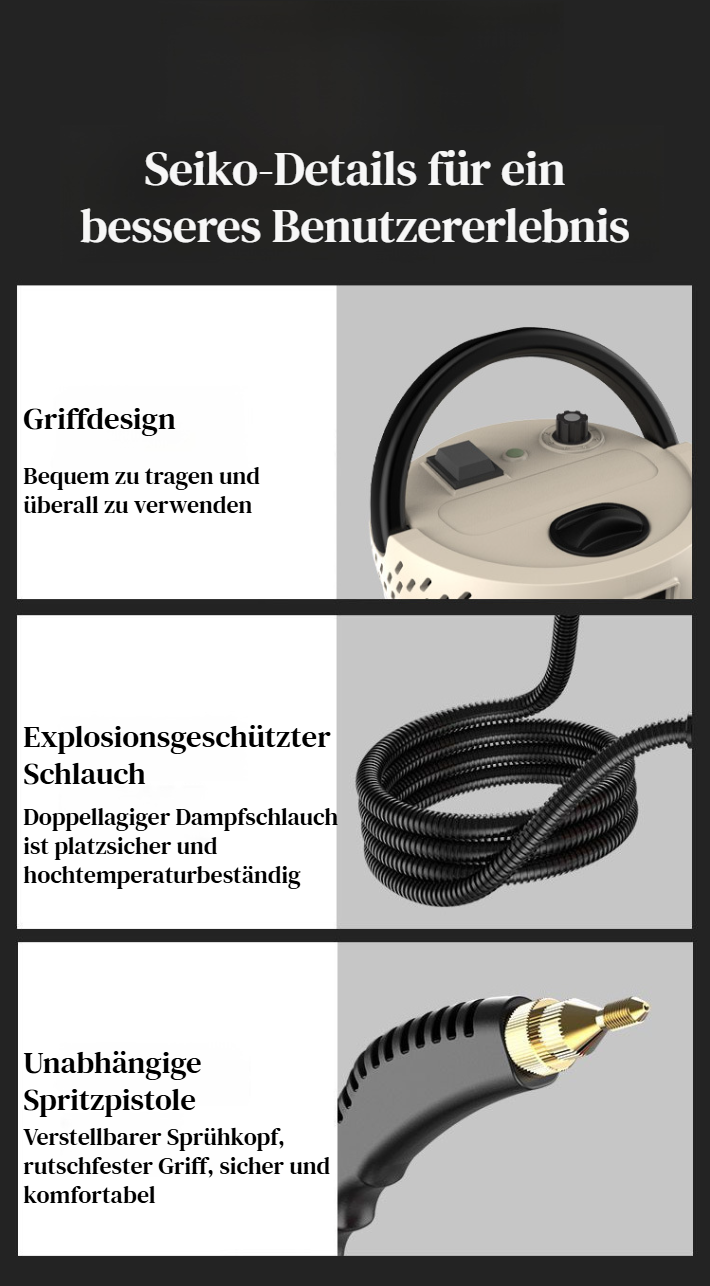 JMY Dampfreiniger entfernt Bakterien und Keime effektiv