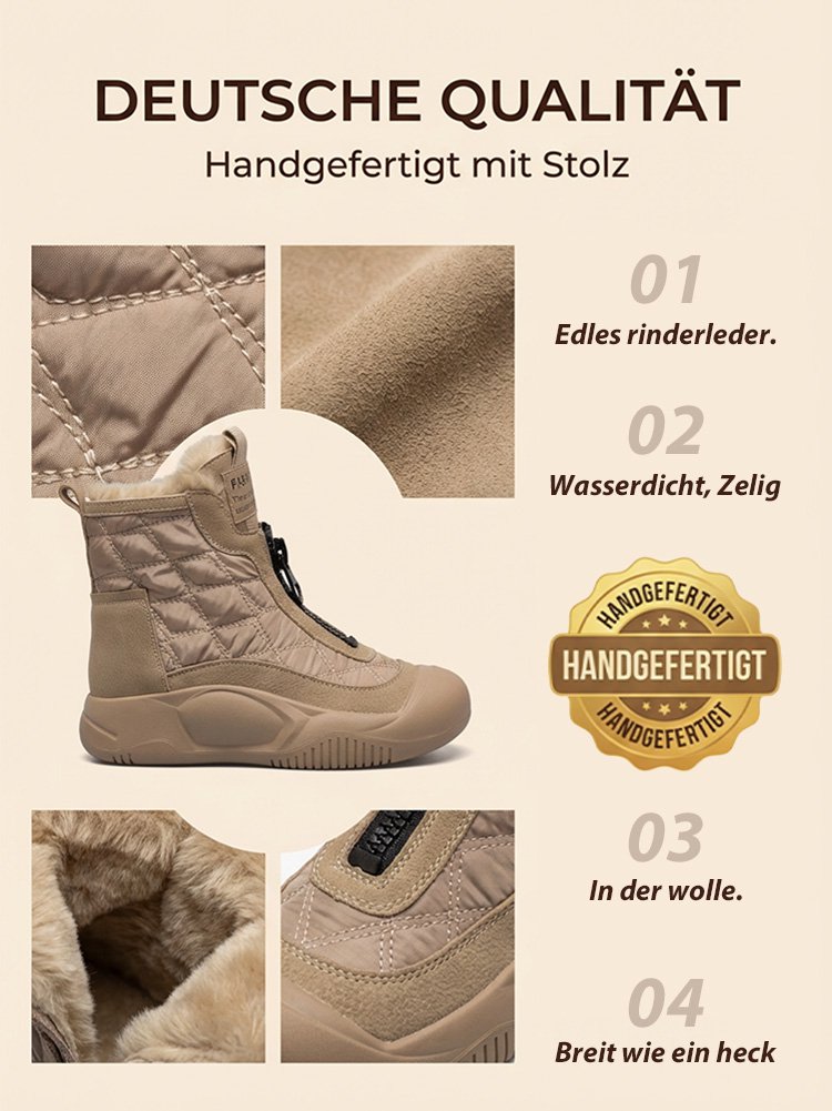Gepolsterte Stiefel aus verdicktem Leder