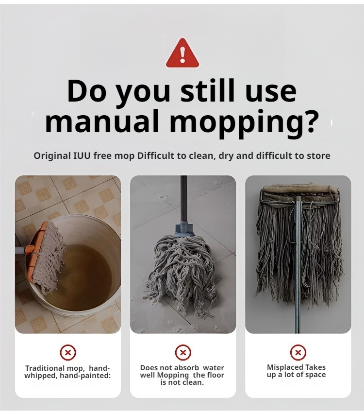 Non-marking mop head protects your floors