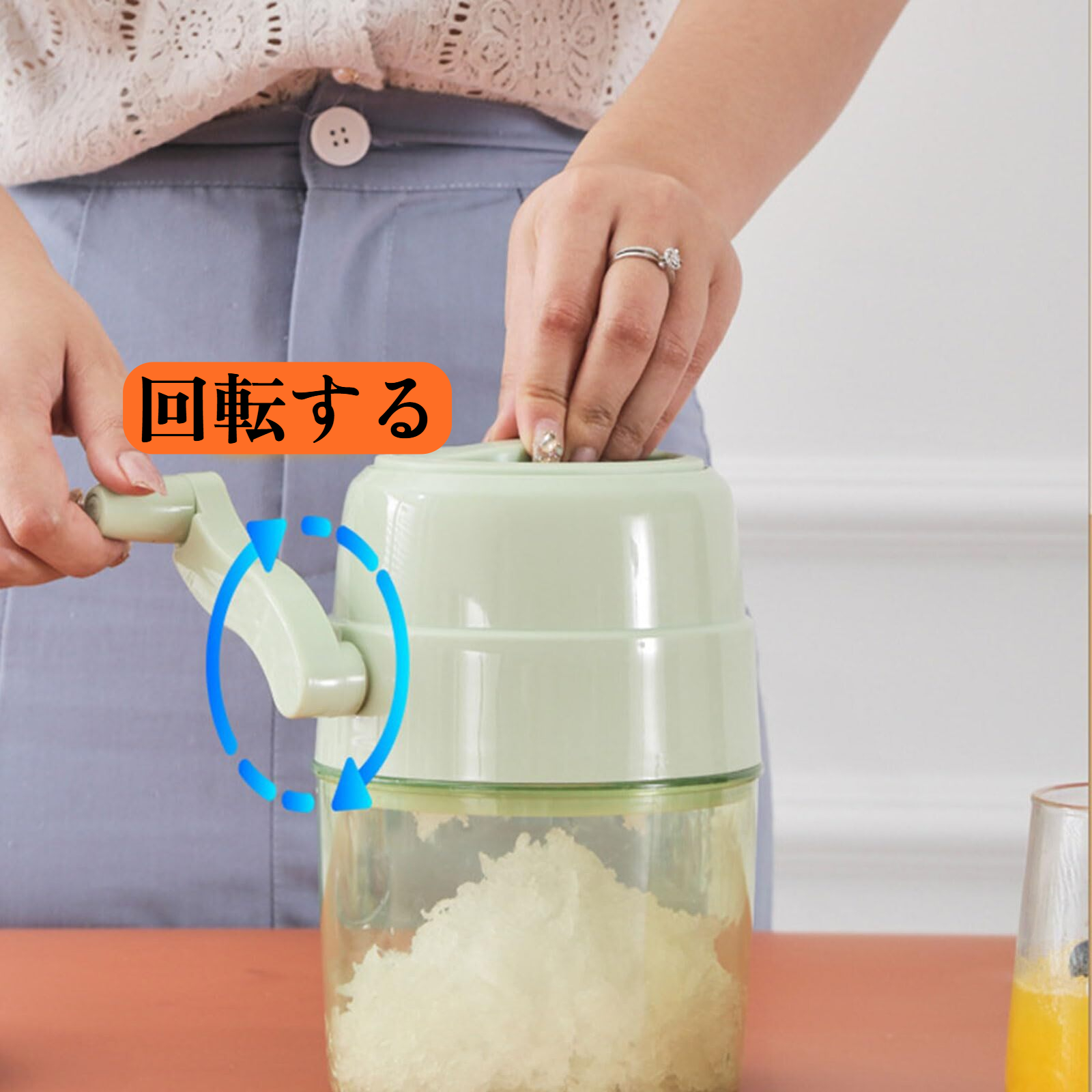 かき氷器 手動 ふわ雪 手動かき氷器 製氷 本格ふわふわ食感