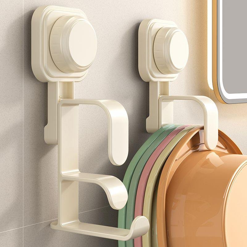 킨리놀 회전식 빨판걸이 욕실 화장실 선반 수납 펀치프리 화장실걸이 세면대 선반