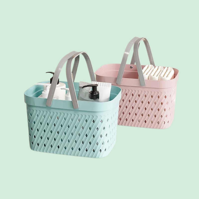 Tragbarer Badekorb aus Kunststoff, kleiner Korb, Aufbewahrungskorb