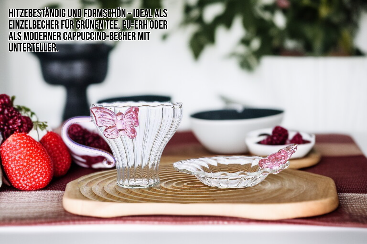 Transparente Teetasse mit modernem Design