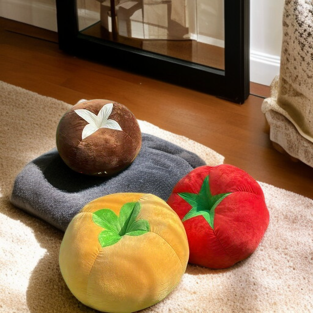 可愛蕃茄香菇靠枕