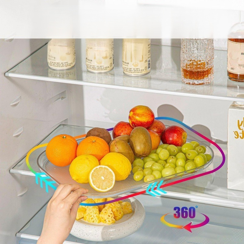 [1초간 꺼내기] 냉장고 회전식 수납 트레이