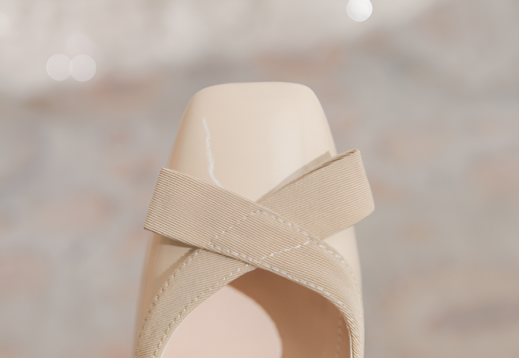 シンプルで上品なスリングバックデザイン