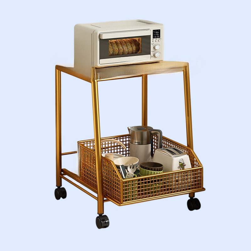 서랍이 있는 주방 전자레인지 선반 조리대 오븐 밥솥 에어프라이어 전기제품 바닥 수납 선반