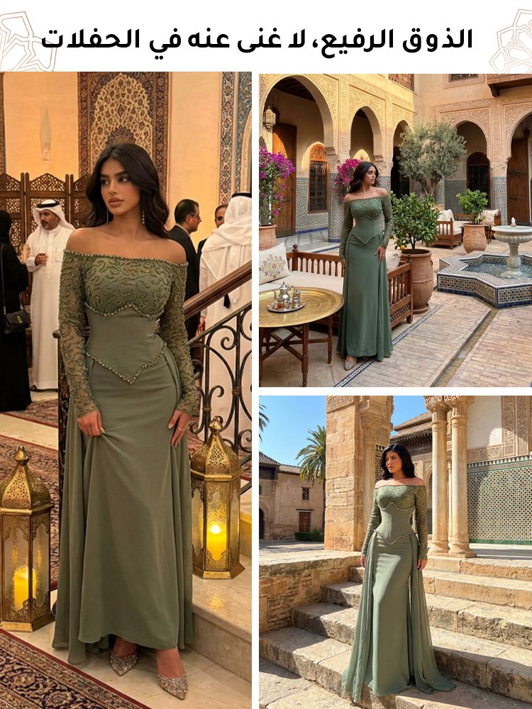 فستان طويل ضيق على الخصر لإطلالة أنحف (دون الحاجة إلى ارتداء مشد)