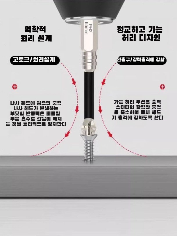 내구성이 뛰어난 바람비트 십자비트 활용 장면