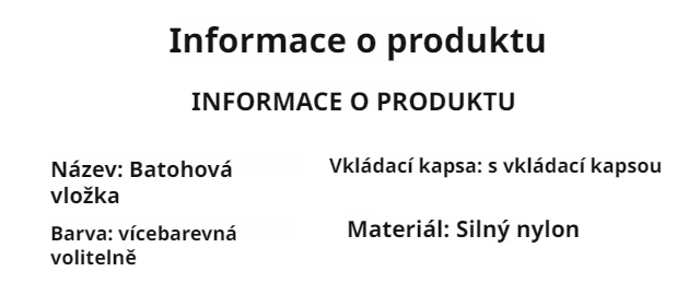 Prostorný liner bag na oblečení a doplňky