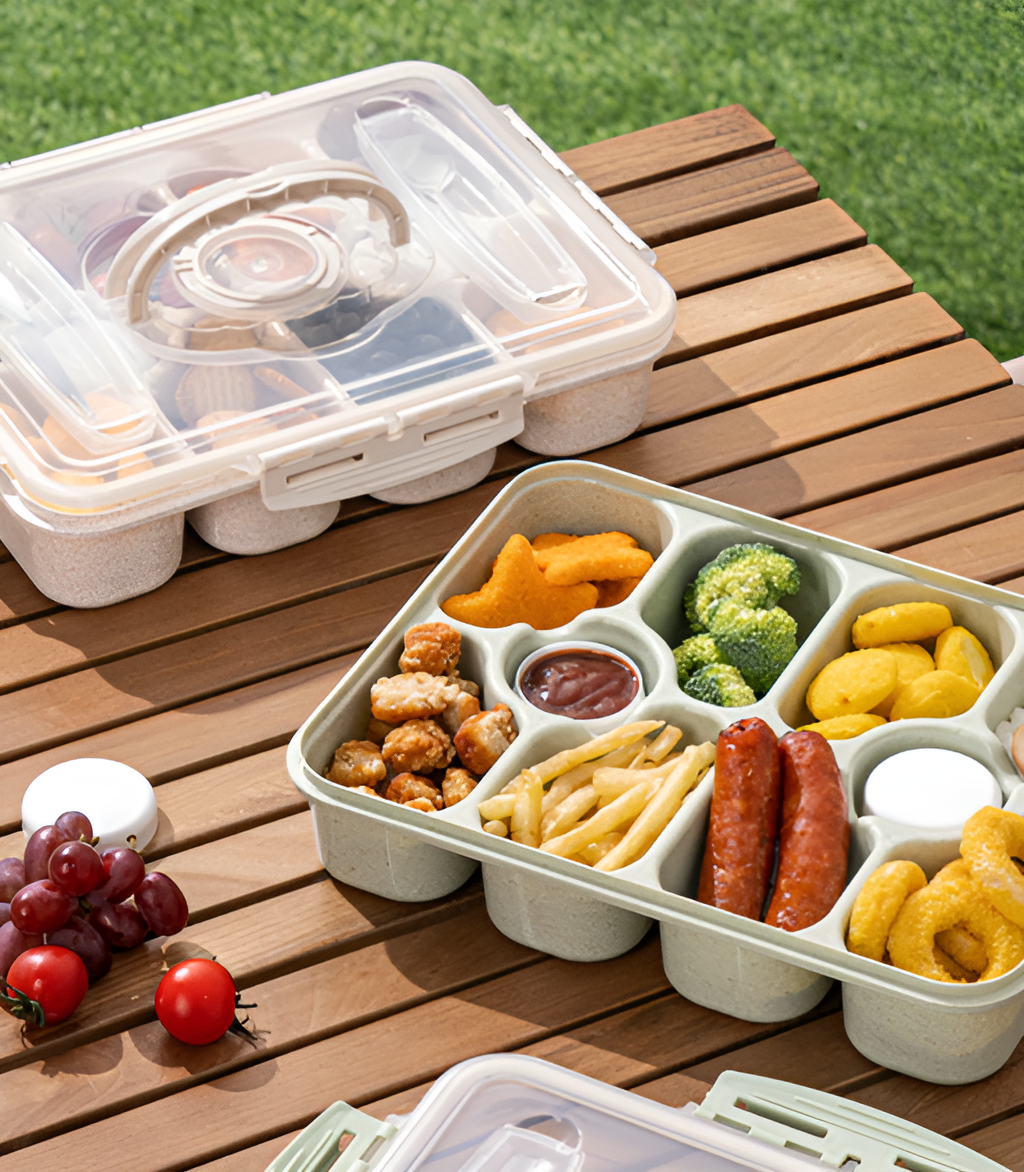 ポータブルマルチコンパートメントランチボックスの全体画像