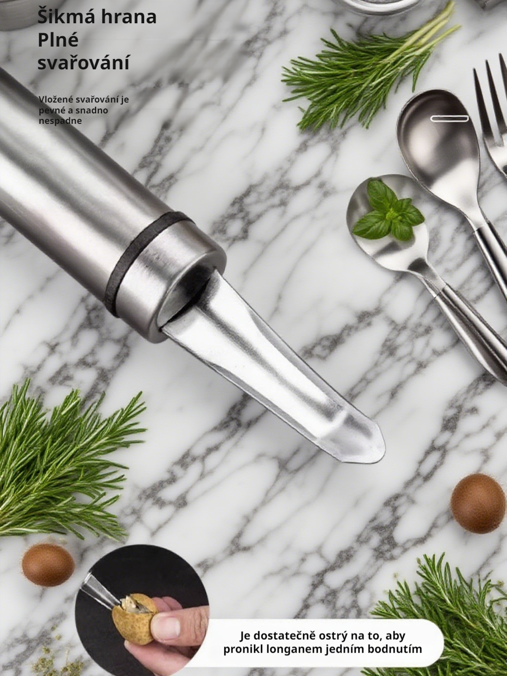  Nerezový škrabka na záda 